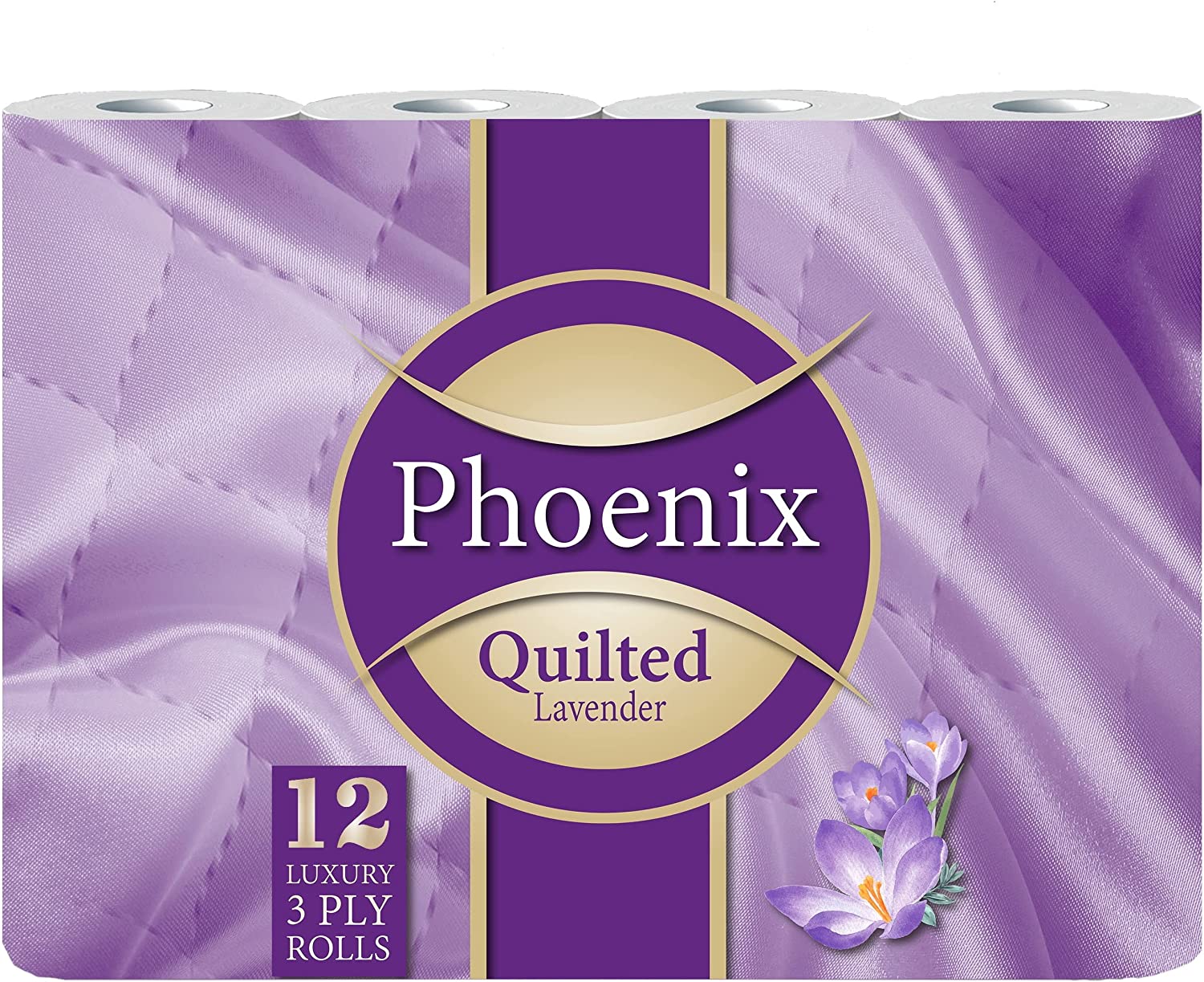 Phoenix Lavender Fragrance Luxury 3 Ply Toilet Rolls 12 Pack RRP £6.99 CLEARANCE XL £4.99